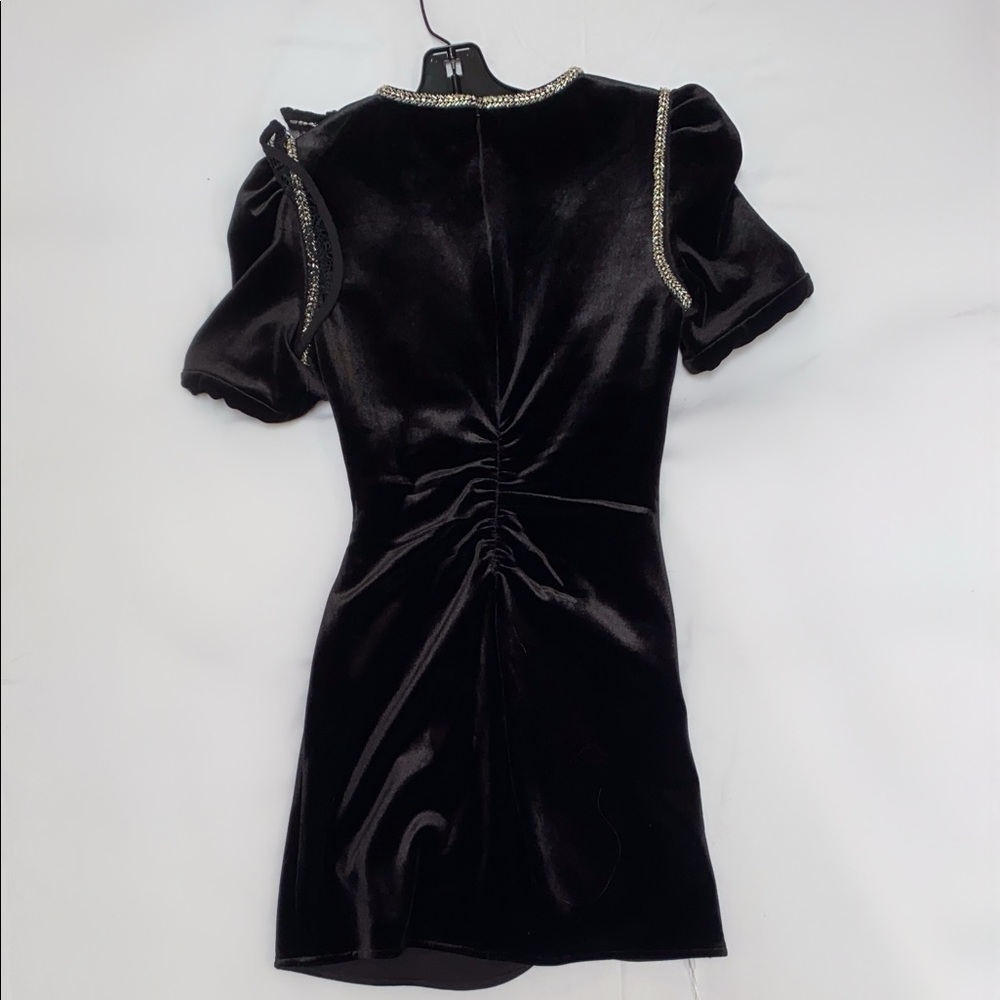 Self Portrait Velvet Ruffle Mini Dress - Picture 4 of 5
